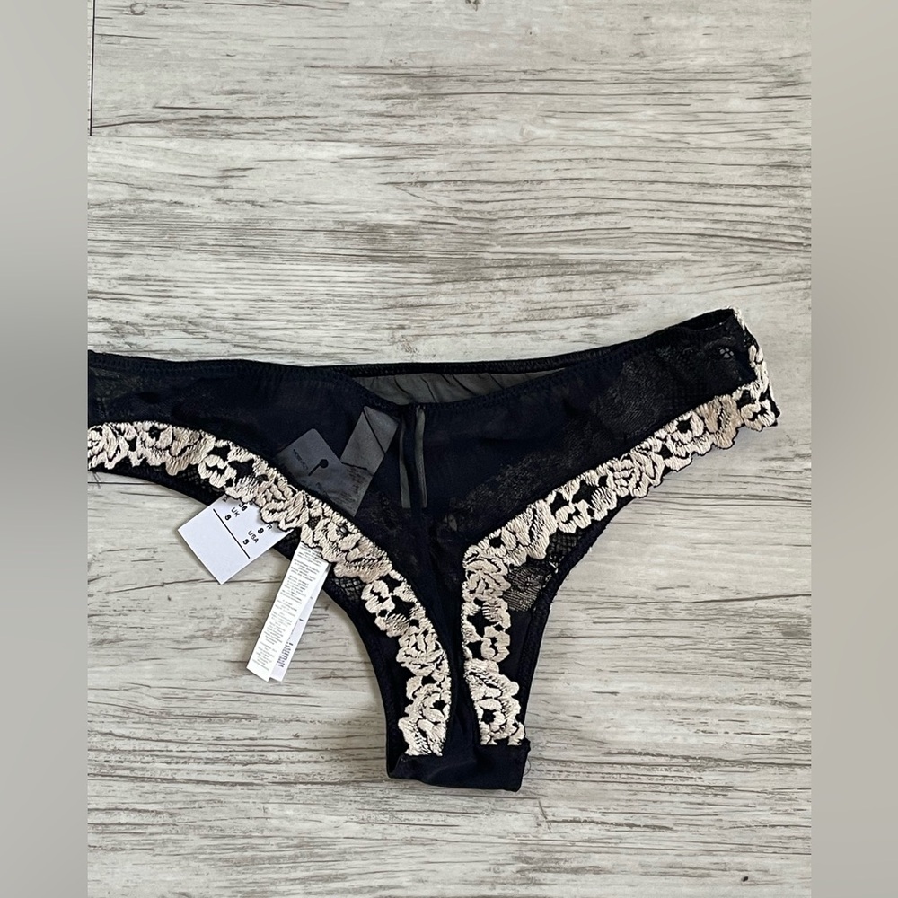NWT Intimissimi Pretty black Flowers Panties Size Small - Picture 7 of 8